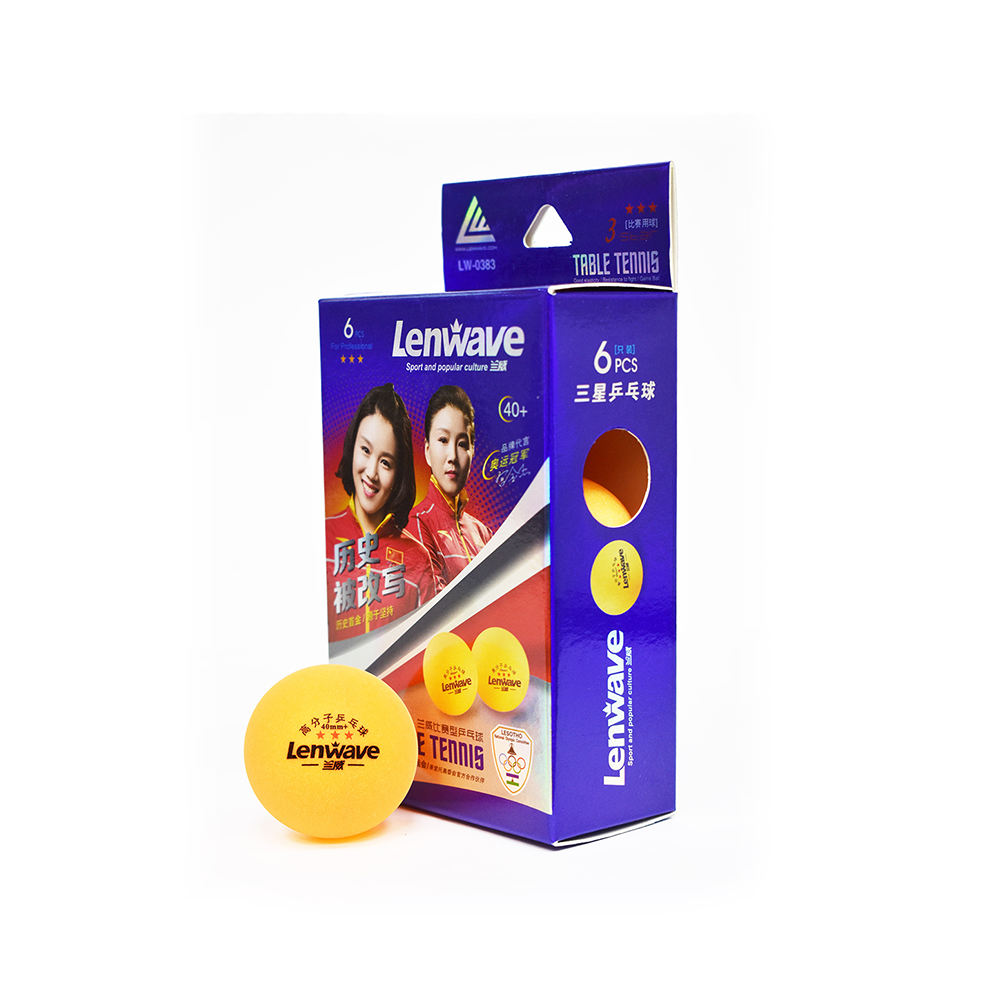 Lenwave 3-star Premium Table Tennis Balls (box of 6)